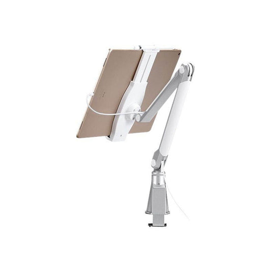 Neomounts Tablet-Halterung weiß, silber für 1 Tablet, Tischklemme | TABLET-D100SILVER