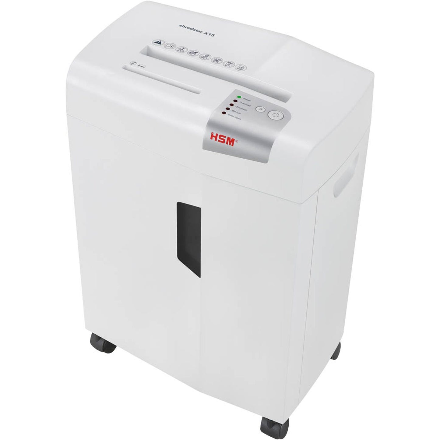 HSM shredstar X15 Aktenvernichter mit Partikelschnitt P-4, 4 x 37 mm, bis , weiß | 1030121