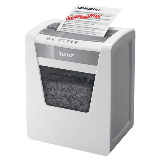 LEITZ IQ Office Aktenvernichter mit Partikelschnitt P-4, 4 x 40 mm, bis , weiß | 80030000