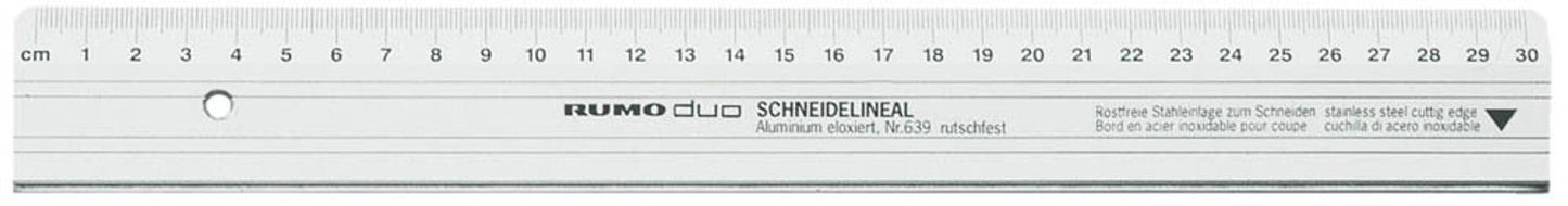 RUMOLD Schneidelineal DUO, silber