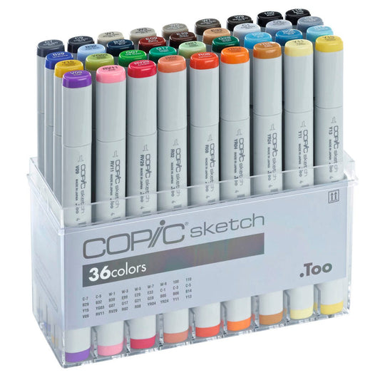 COPIC® Sketch Layoutmarker-Set farbsortiert 1,0 + 6,0 mm | 21075158 | 1 Pack = 36 St.