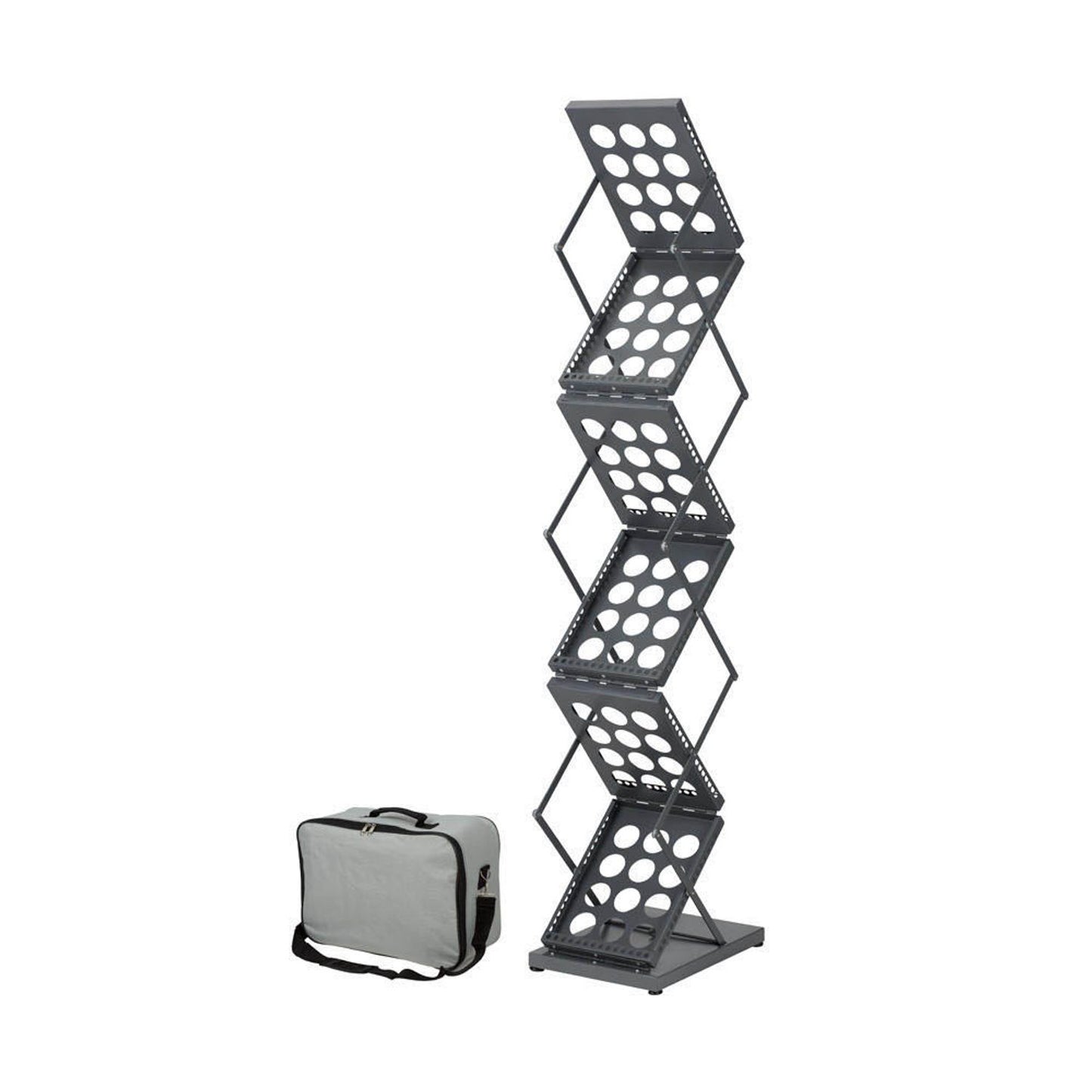 update displays Prospektständer schwarz DIN A4 6 Fächer | UFZHD10614X5001