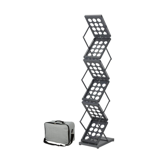 update displays Prospektständer schwarz DIN A4 6 Fächer | UFZHD10614X5001