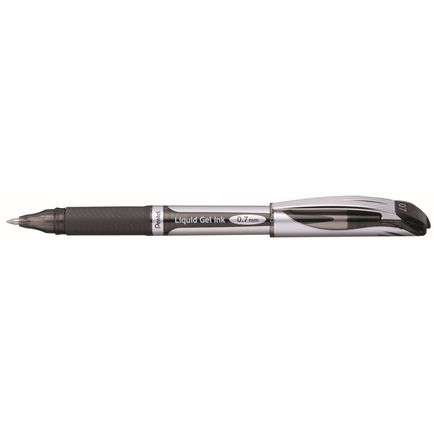 Pentel EnerGel BL75 Gelschreiber silber/schwarz 0,35 mm, Schreibfarbe: schwarz | BL57-AO