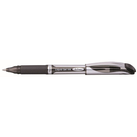 Pentel EnerGel BL75 Gelschreiber silber/schwarz 0,35 mm, Schreibfarbe: schwarz | BL57-AO