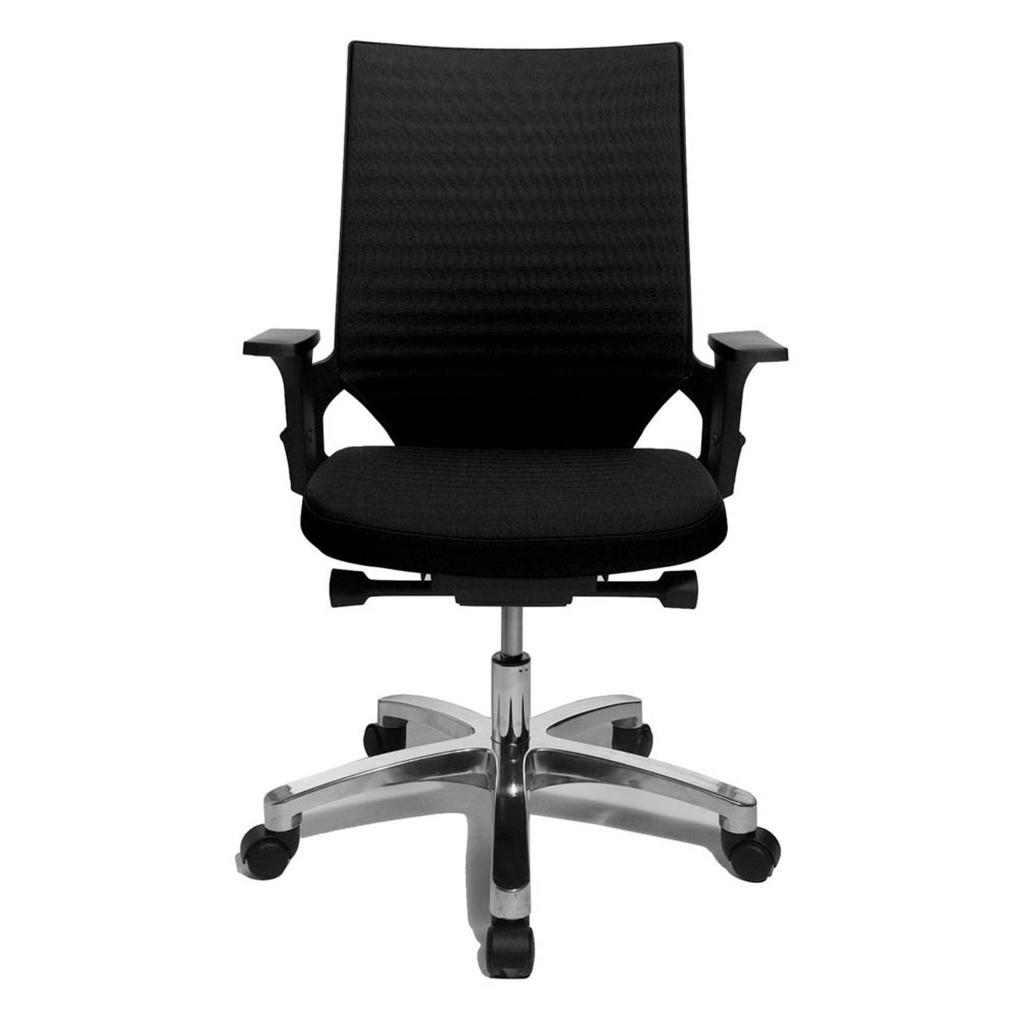 Topstar Bürostuhl Autosynchron®-2 Alu, Stoff schwarz, Gestell alu | AU2090 BI0