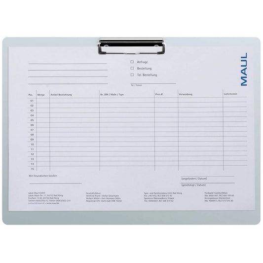 MAUL Klemmbrett DIN A3 quer silber Aluminium | 2353208