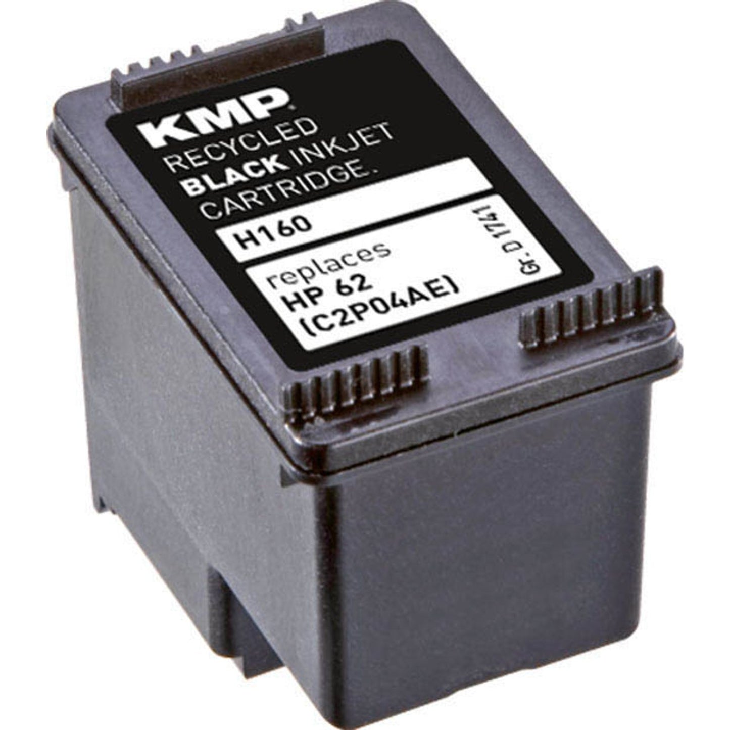 KMP H160 schwarz Druckerpatrone kompatibel zu HP 62 (C2P04AE) | 1741,4801