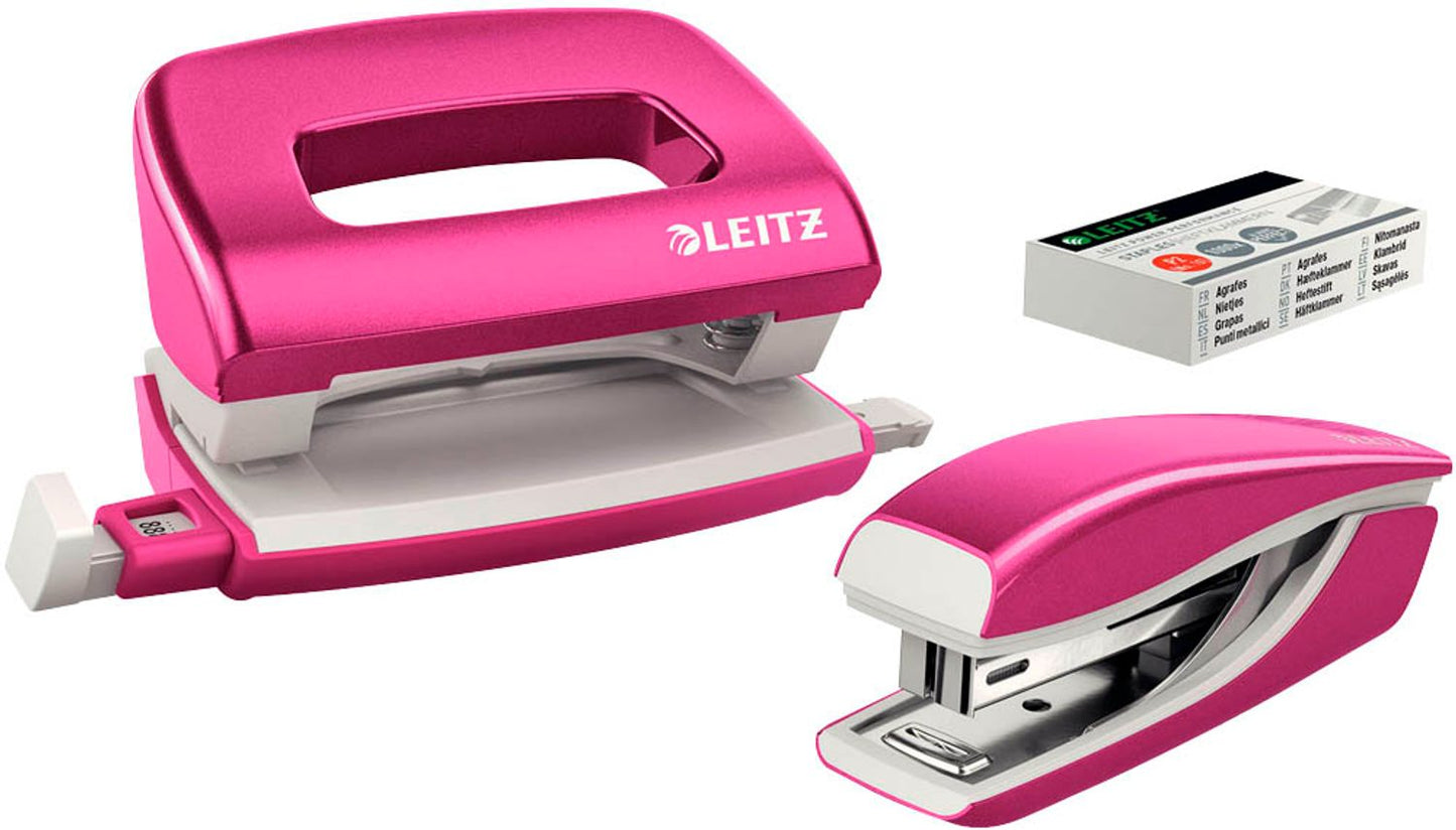 LEITZ Locher und Heftgeräte Set NeXXt WOW