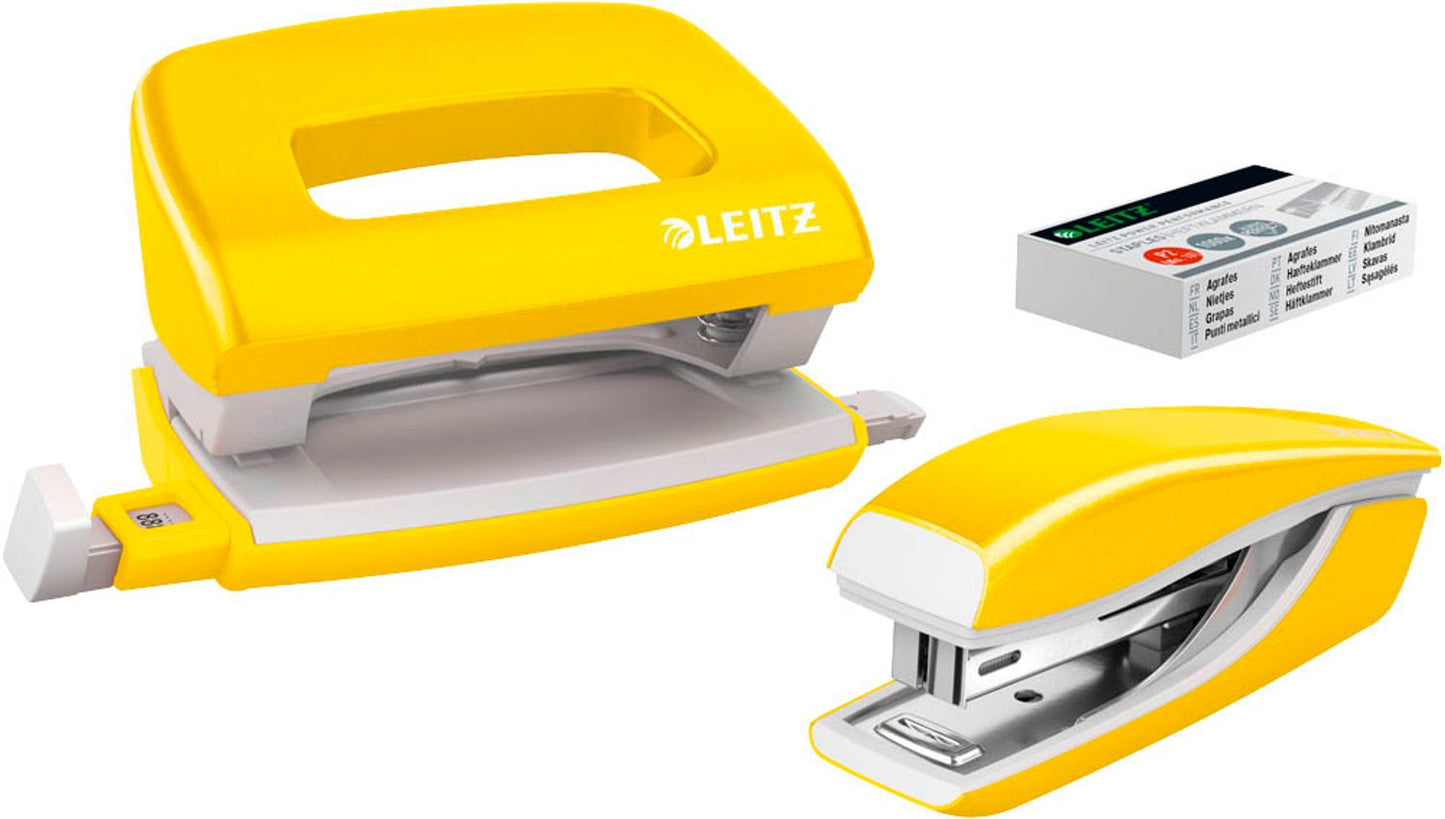 LEITZ Locher und Heftgeräte Set NeXXt WOW