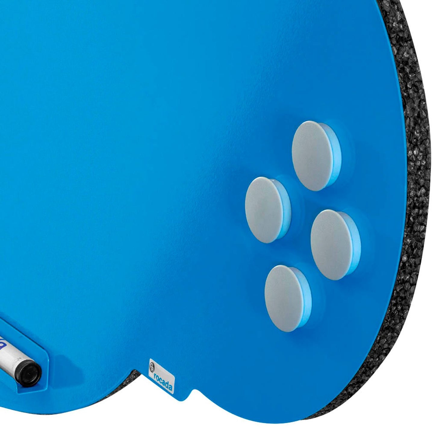 rocada Whiteboard Skin Cloud Shape 115,0 x 75,0 cm blau lackierter Stahl | RD-6450-630