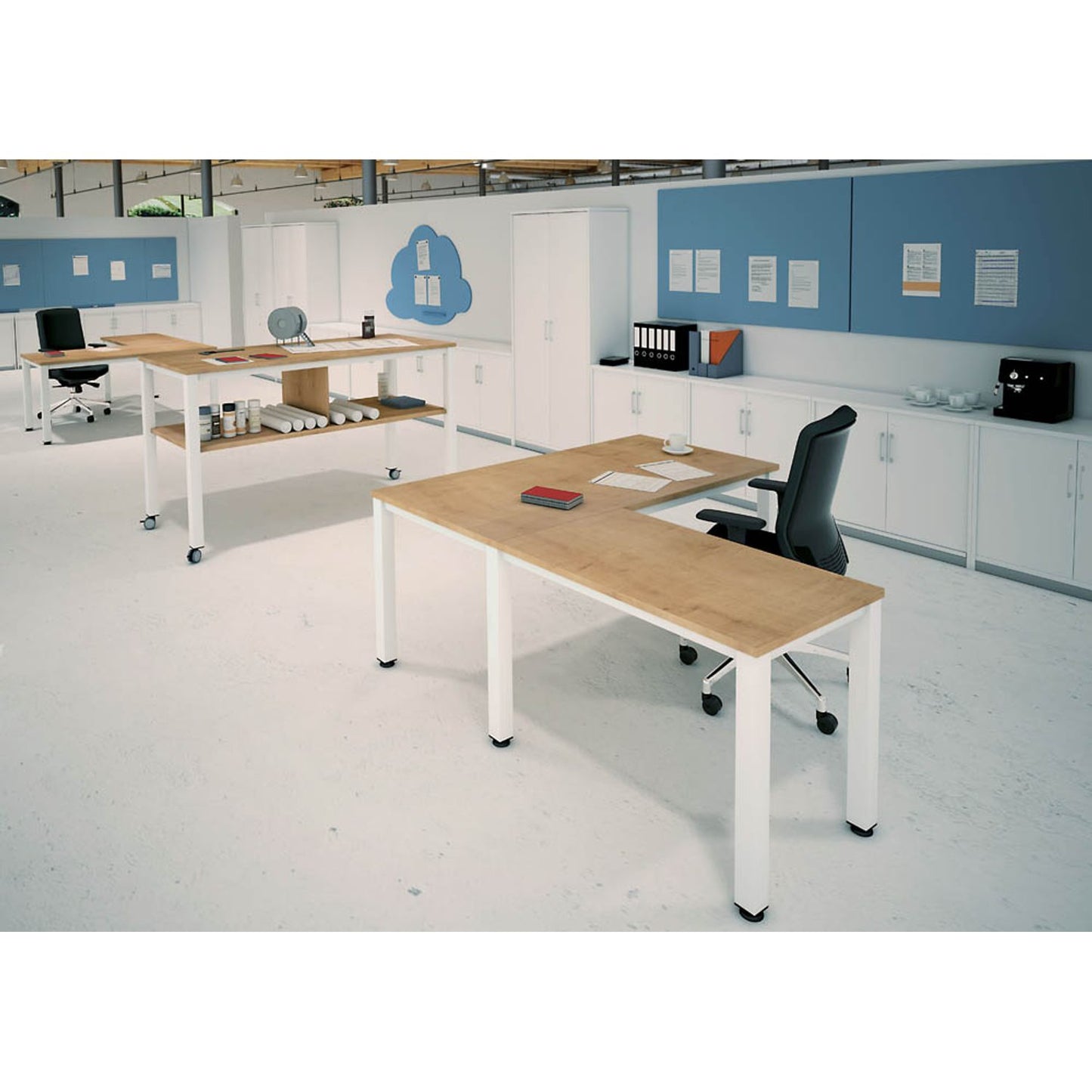 rocada Whiteboard Skin Cloud Shape 115,0 x 75,0 cm blau lackierter Stahl | RD-6450-630
