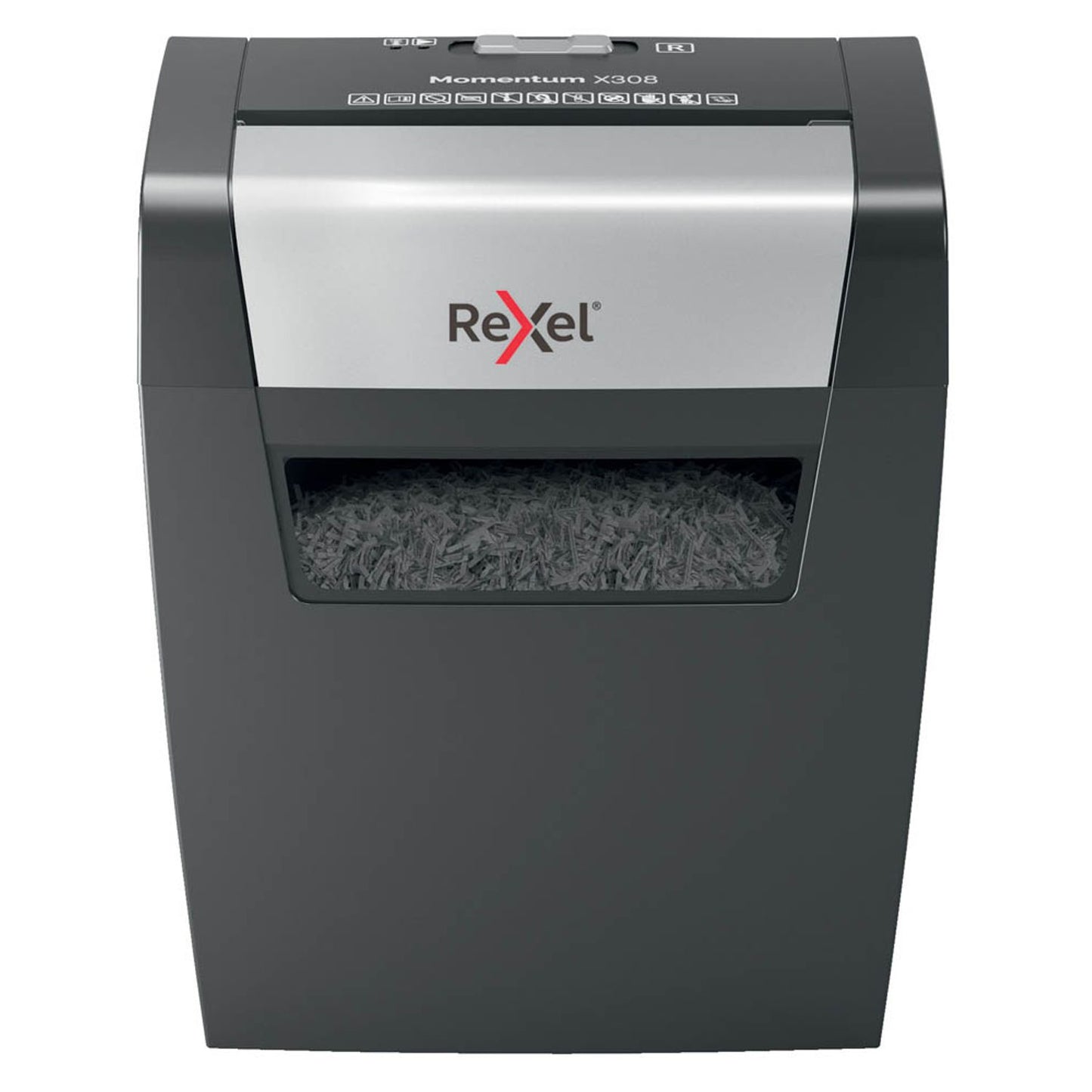 Rexel Momentum X308 Aktenvernichter mit Partikelschnitt P-3, 5 x 42 mm, bis , schwarz | 2104570EU