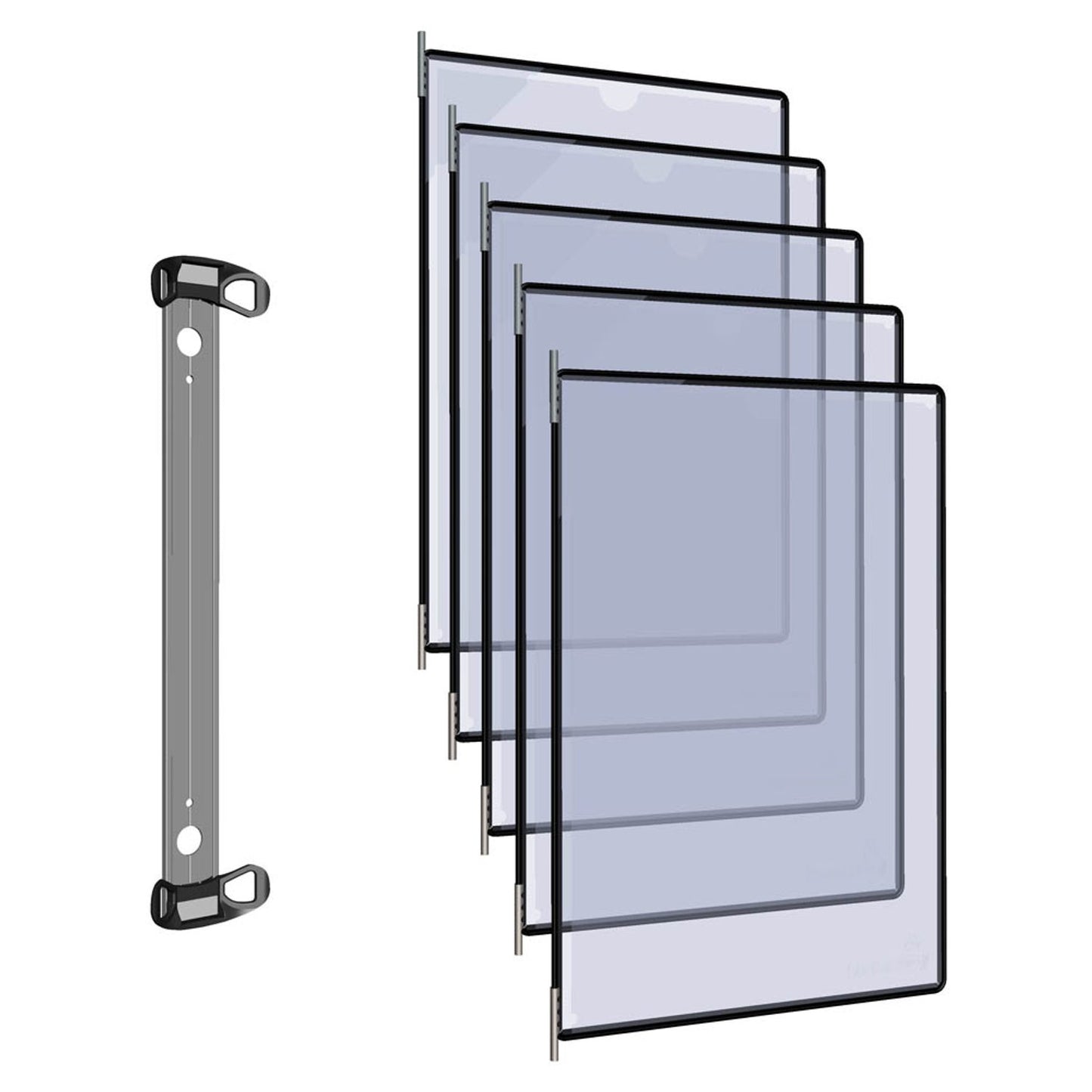 tarifold Wand-Sichttafelsystem PRO DIN A4 schwarz mit . Sichttafeln | 920300
