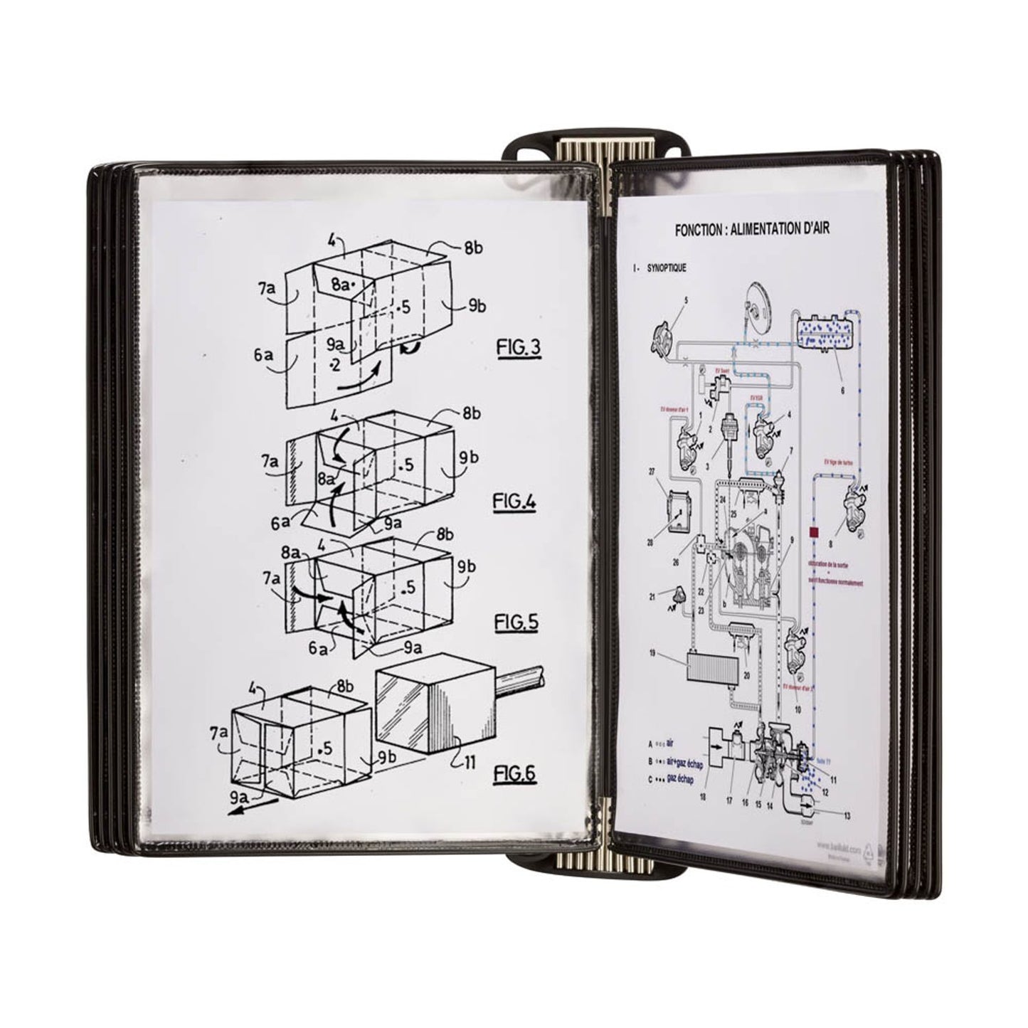 tarifold Wand-Sichttafelsystem PRO DIN A4 schwarz mit . Sichttafeln | 920305