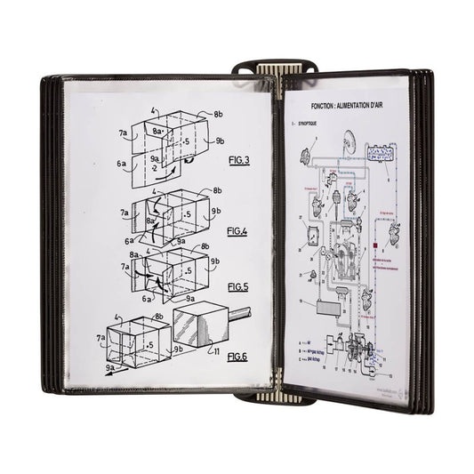 tarifold Wand-Sichttafelsystem PRO DIN A4 schwarz mit . Sichttafeln | 920305