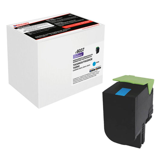 edding EDD-6037 cyan Toner kompatibel zu LEXMARK 70C2HC0 | 18-6037