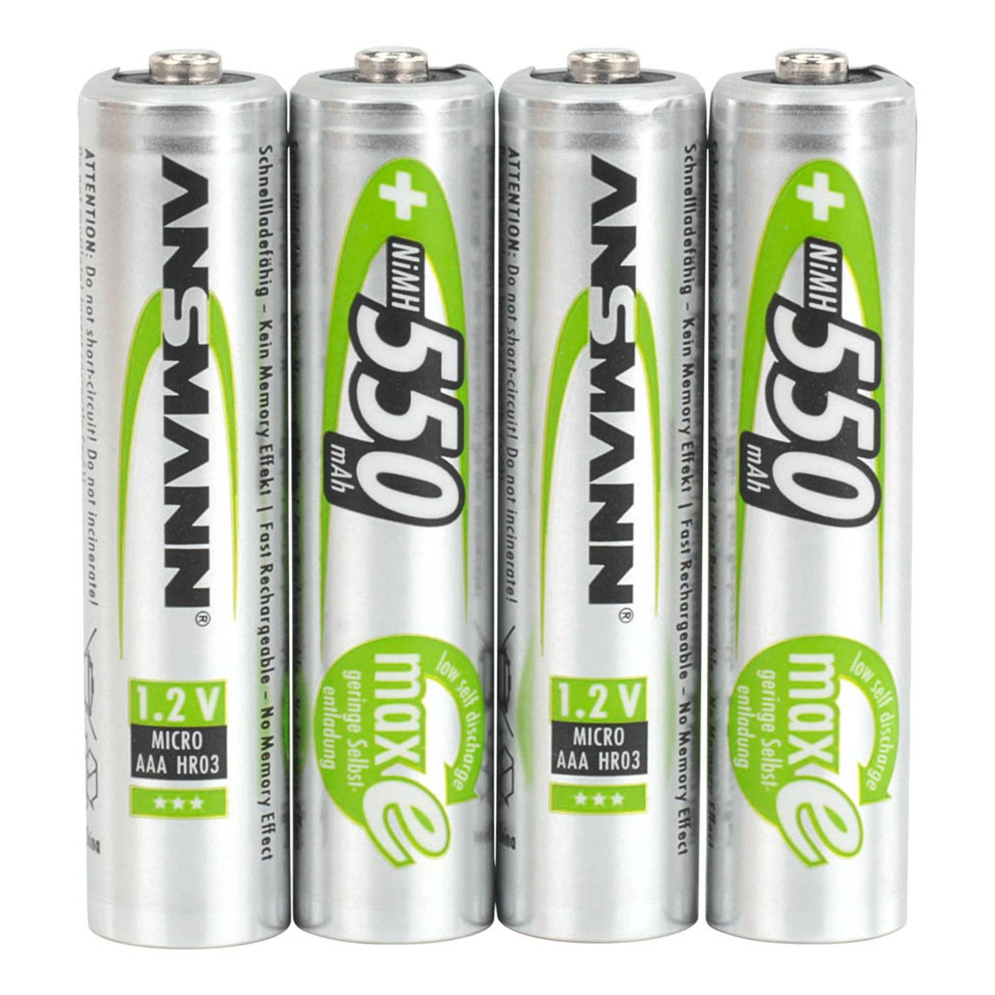 ANSMANN Akkus maxE Micro AAA 550 mAh | 5030772 | 1 Pack = 4 St.