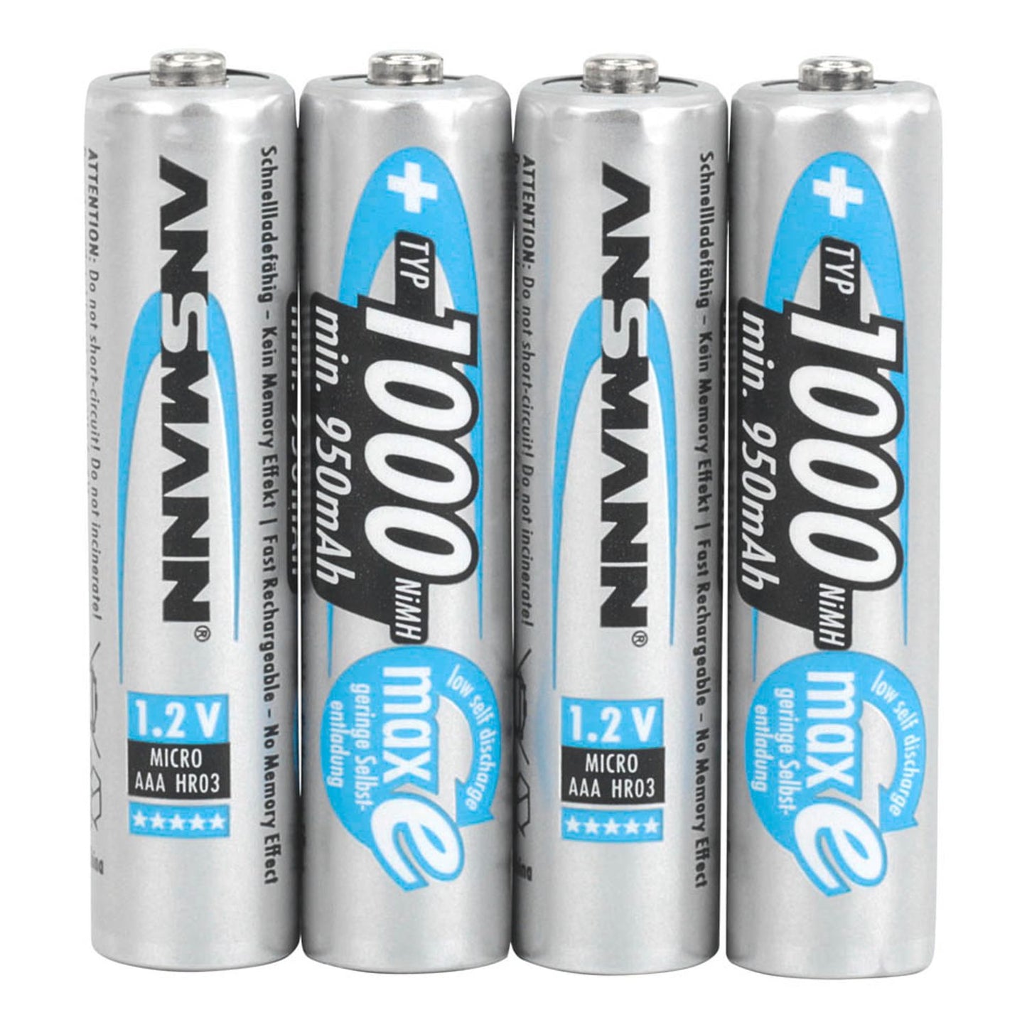 ANSMANN Akkus maxE Micro AAA min. 950 mAh | 5030882 | 1 Pack = 4 St.