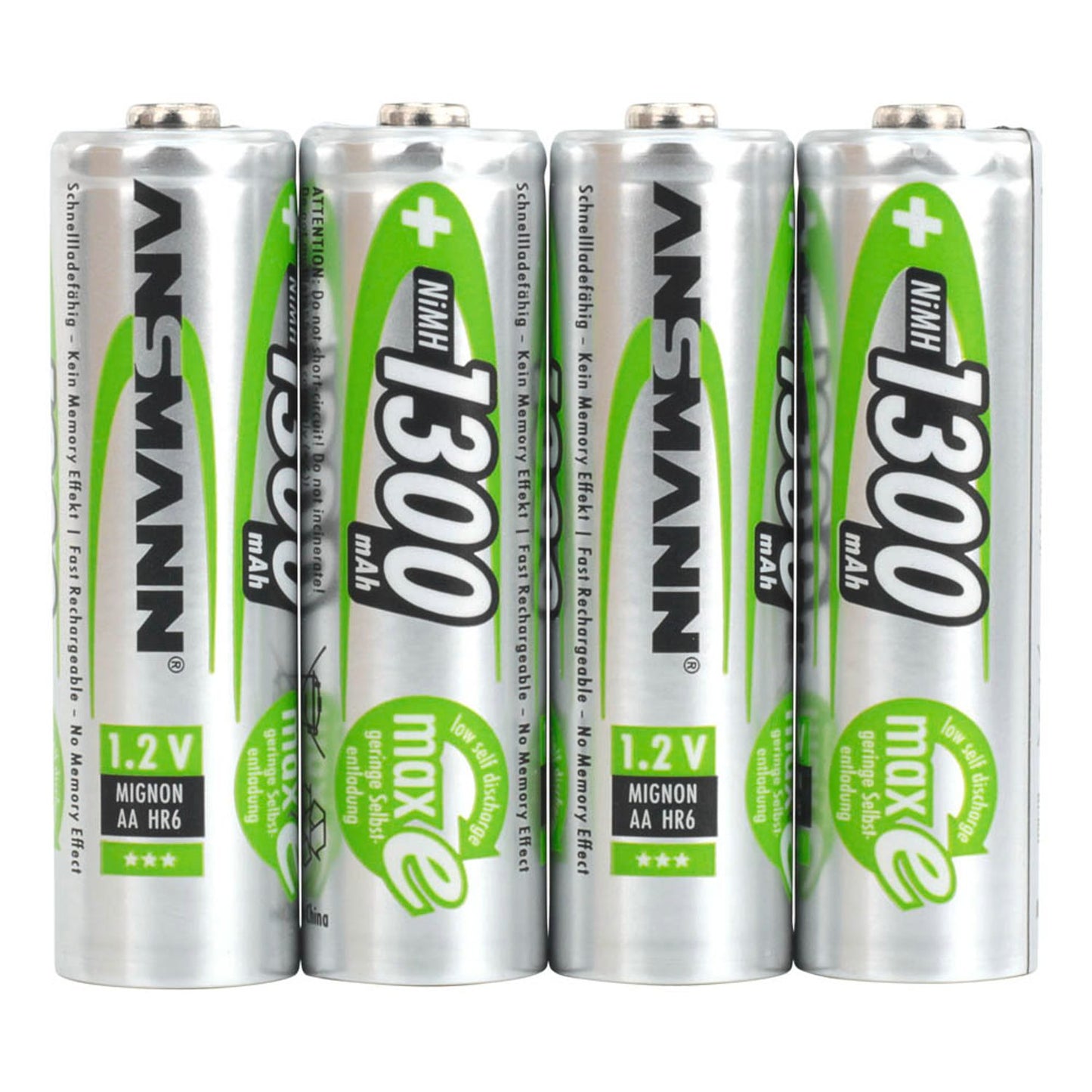 ANSMANN Akkus maxE Mignon AA 1.300 mAh | 5030792 | 1 Pack = 4 St.