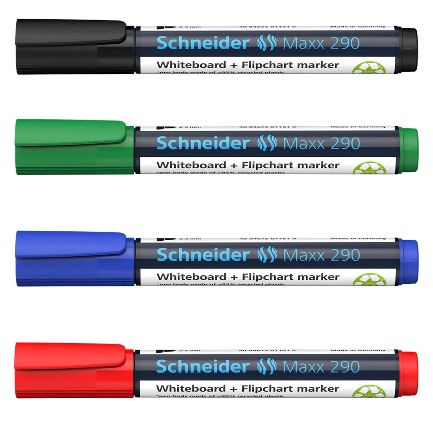 Schneider Maxx 290 Whiteboard- und Flipchart-Marker farbsortiert 2,0 - 3,0 mm | 50-129084 | 1 Pack = 4 St.