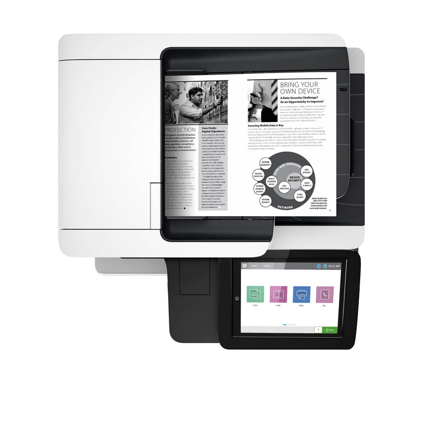 HP LaserJet Enterprise MFP M528f 4 in 1 Laser-Multifunktionsdrucker weiß | 1PV65A#B19