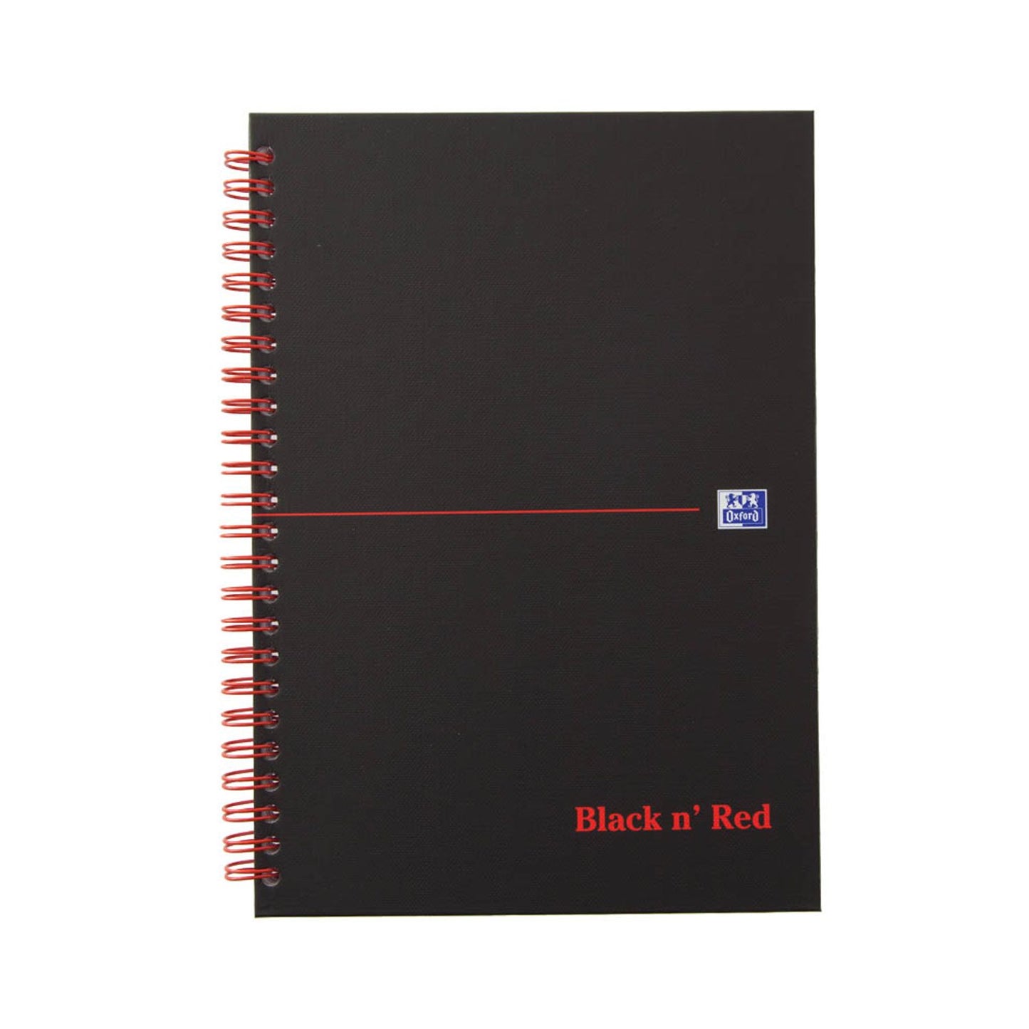 OXFORD Collegeblock Black n'Red Spiralbuch kariert DIN A5 ohne Rand | 400047652