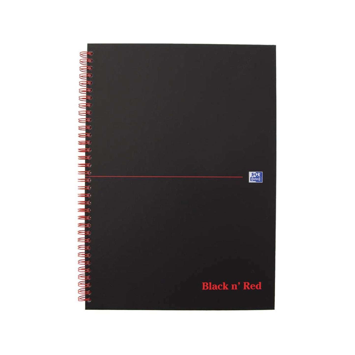 OXFORD Collegeblock Black n'Red Spiralbuch kariert DIN A4 ohne Rand | 400047609
