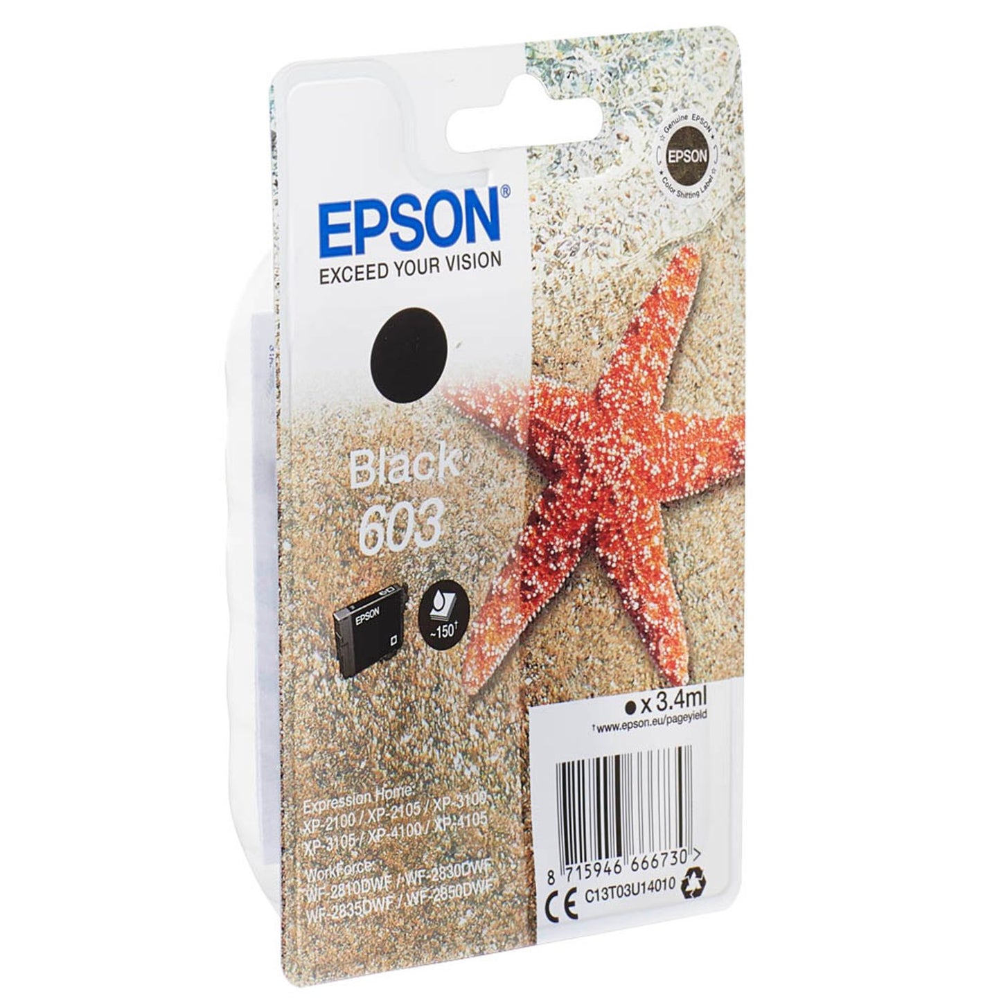 EPSON 603/T03U14 schwarz Druckerpatrone | C13T03U14010