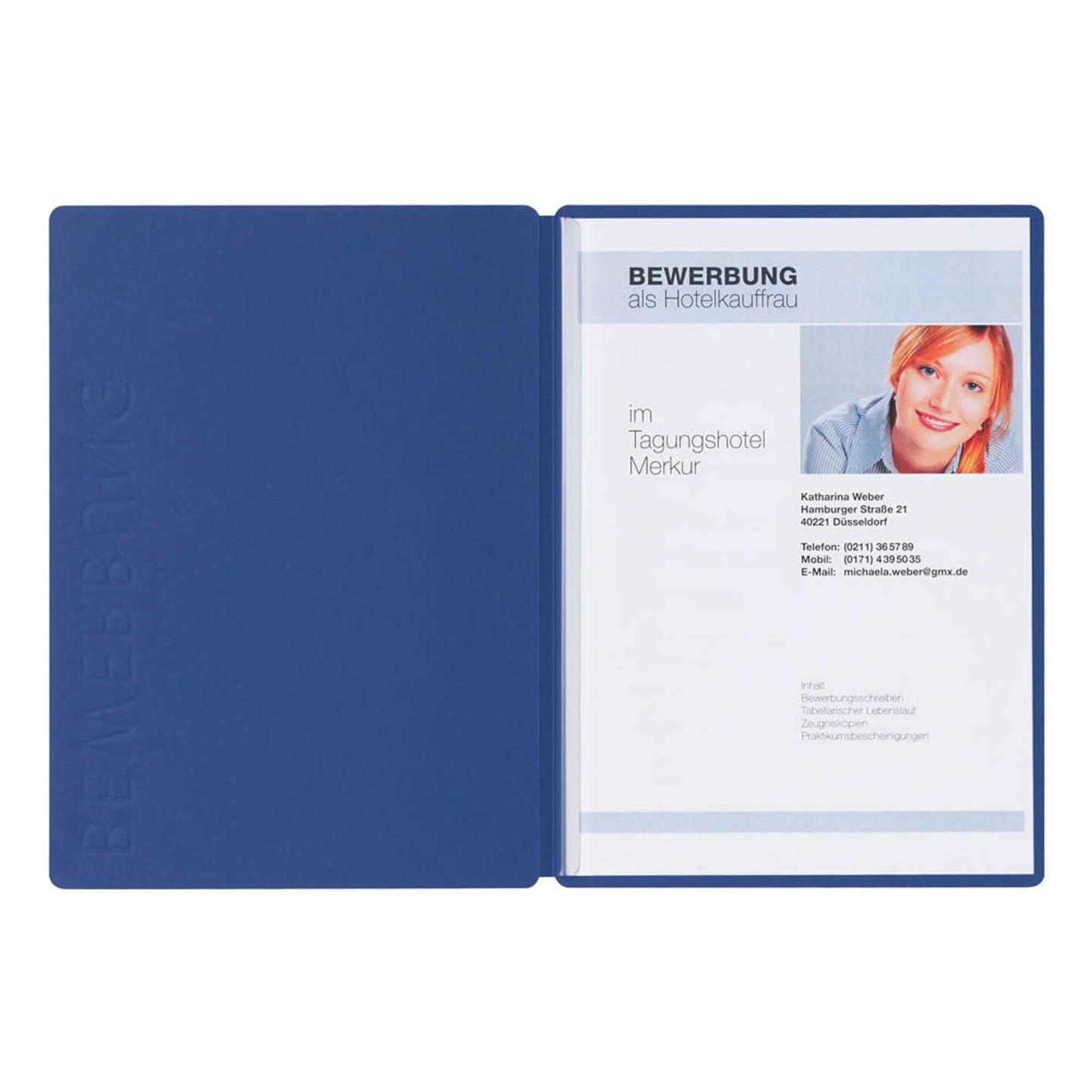 PAGNA Bewerbungsmappe SOLO DIN A4 blau | 22006-02