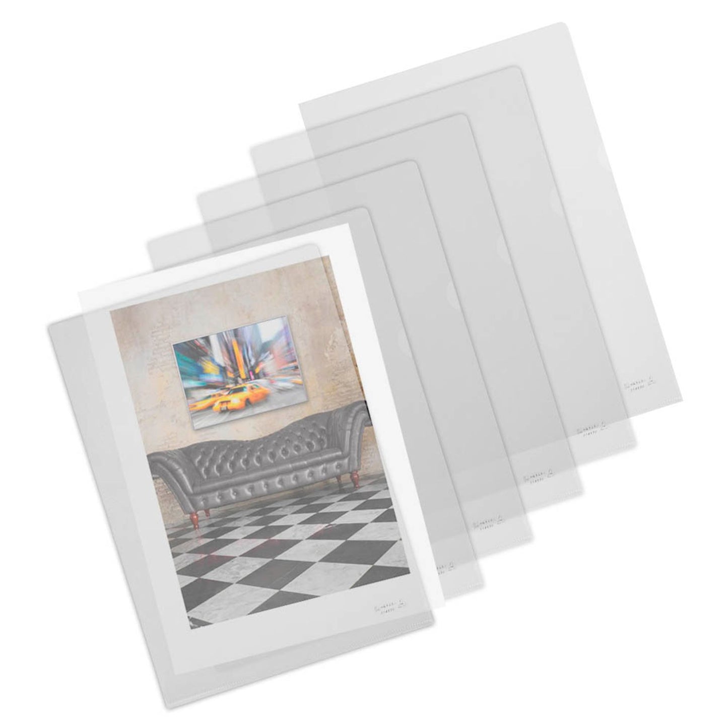 HETZEL Sichthüllen DIN A4 transparent genarbt 0,12 mm | 214170 | 1 Pack = 50 St.
