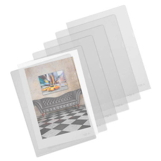 HETZEL Sichthüllen DIN A4 transparent genarbt 0,12 mm | 214170 | 1 Pack = 50 St.