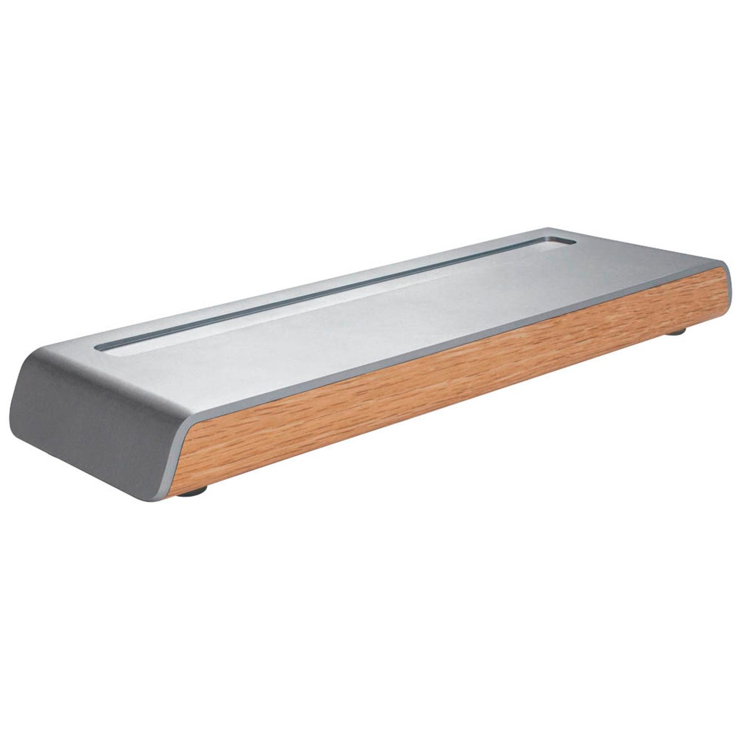 SIGEL Stiftablage Smartstyle silber/holzfarben Acryl/Filz 24,0 x 7,5 x 2,3 cm | SA401