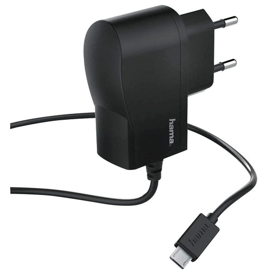 hama Ladekabel mit Adapter schwarz, Kabellänge: 1,0 m, 5 Watt | 201617