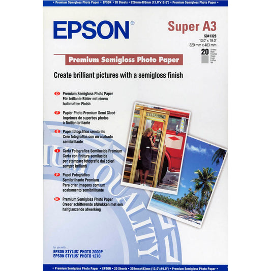 EPSON Fotopapier S041328 DIN A3+ seidenmatt 250 g/qm | C13S041328 | 1 Pack = 20 Blatt
