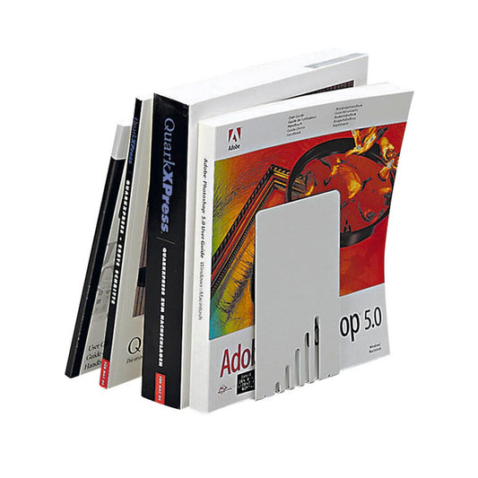 MAUL Buchstützen grau 8,5 x 14,0 x 14,0 cm | 3501082 | 1 Pack = 2 St.