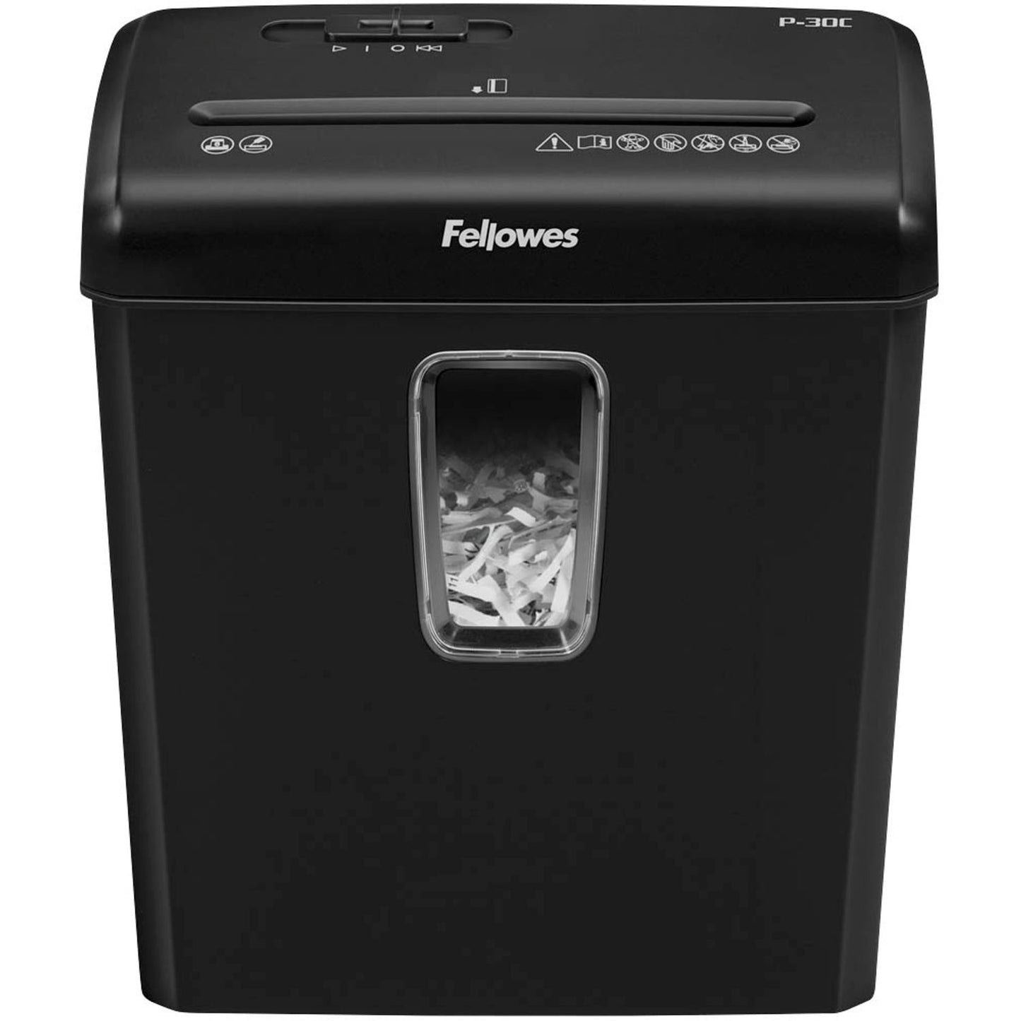 Fellowes Powershred P-30C Aktenvernichter mit Partikelschnitt P-4, 4 x 34 mm, bis , schwarz | 6008101