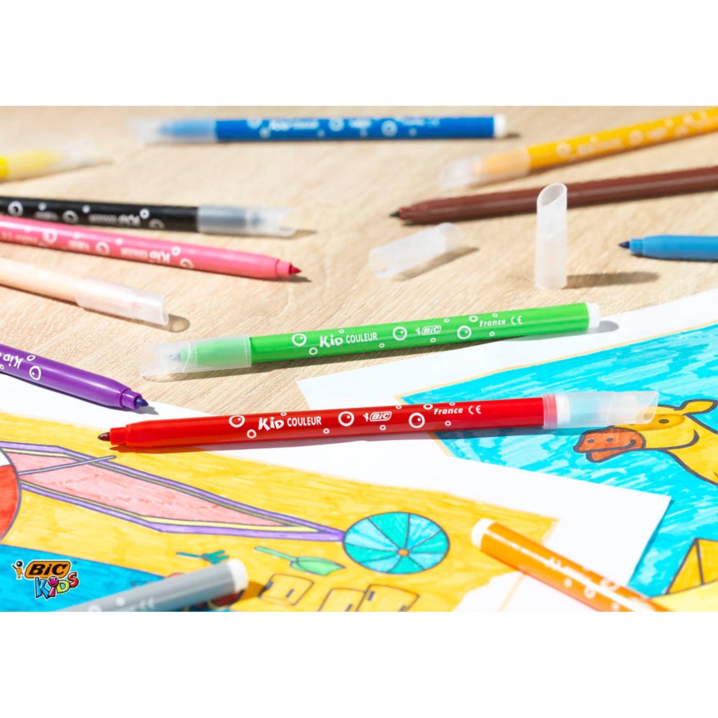 BIC Kids Kid Couleur Filzstifte farbsortiert | 8418005 | 1 Pack = 24 St.