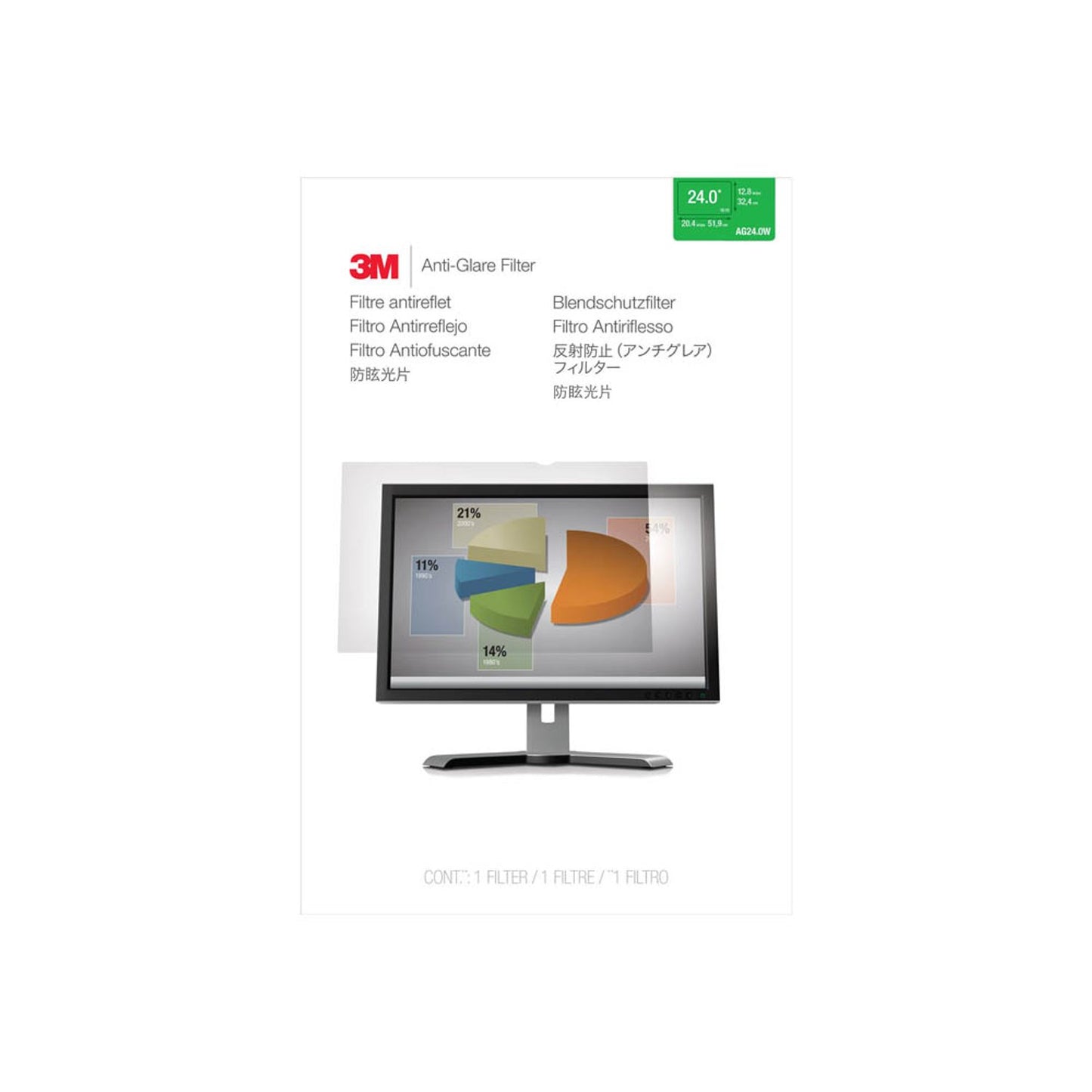 3M AG240W1B Blendschutzfilter für 61,0 cm (24,0 Zoll) | 7100084930