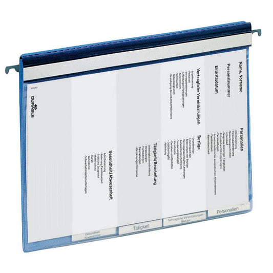 DURABLE Personalhefter Kunststoff blau 5 x kaufmännische Heftung | 255506 | 1 Pack = 5 St.