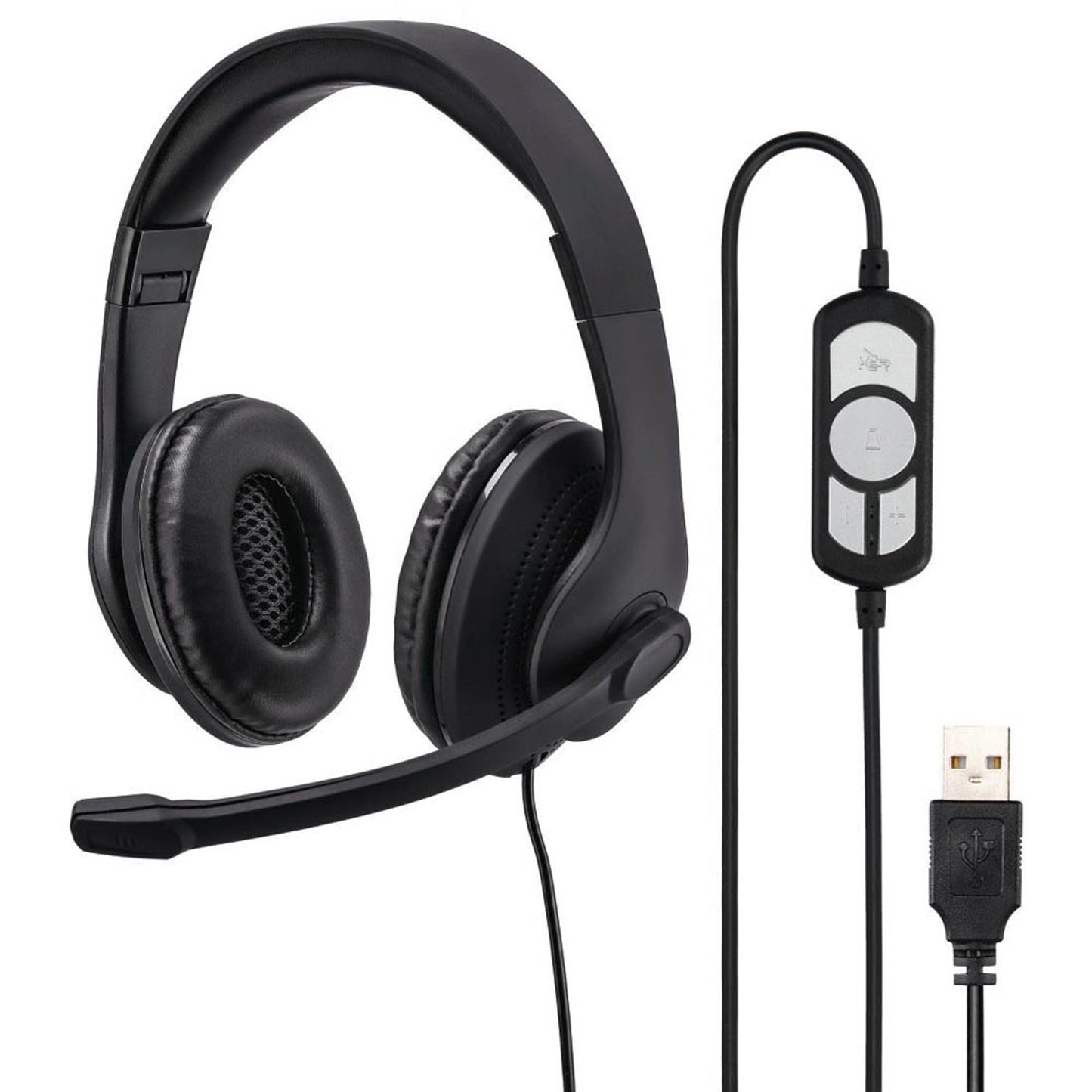 hama HS-USB300 USB-Headset schwarz | 139924