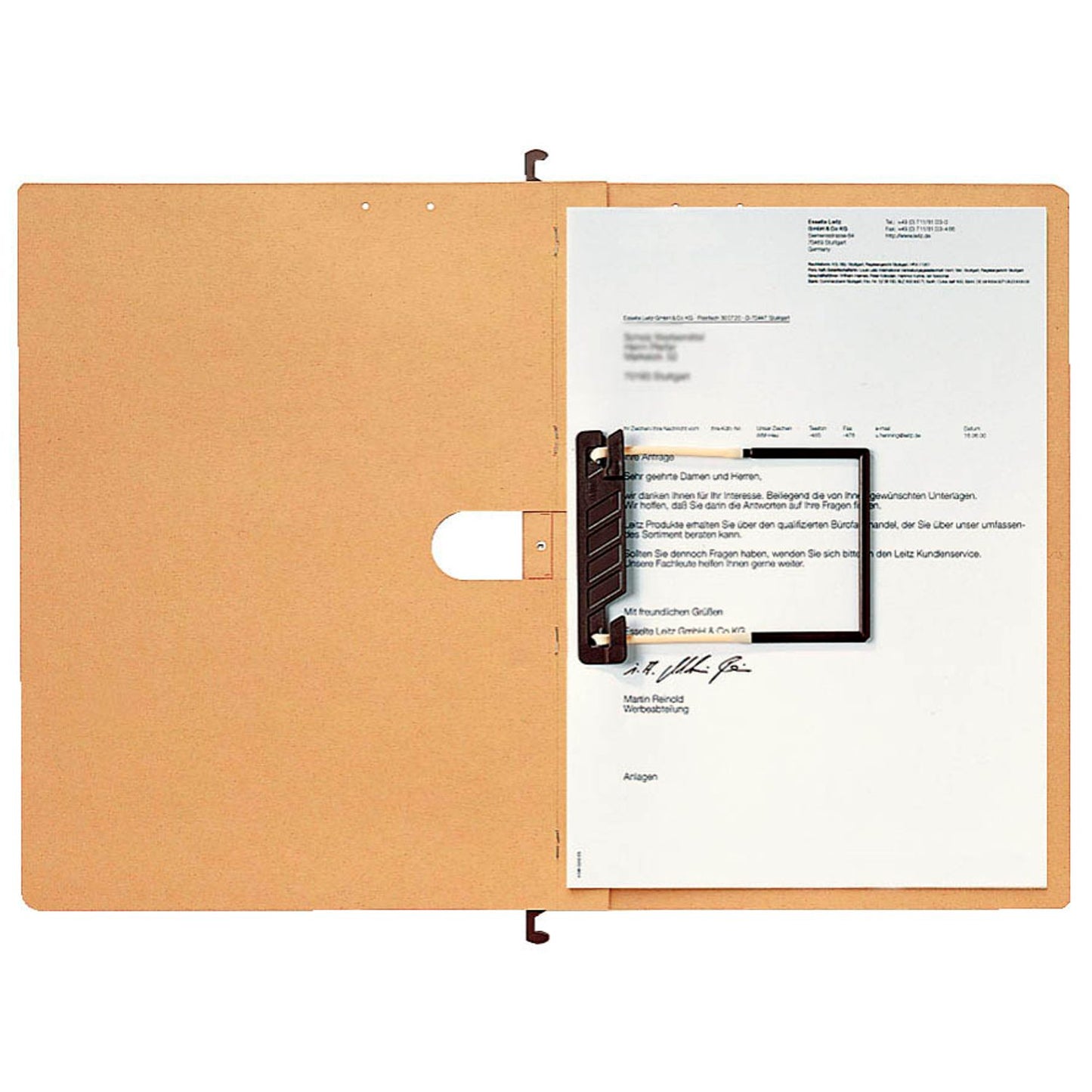 LEITZ Hängehefter ALPHA® 1989 Karton naturbraun 2 x kaufmännische Heftung | 19890000 | 1 Pack = 25 St.