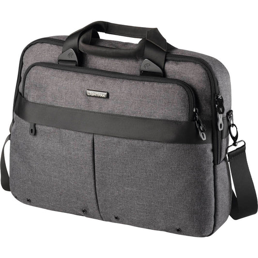 LIGHTPAK Laptoptasche WOOKIE Kunstfaser grau bis 43,2 cm (17 Zoll) | 46166