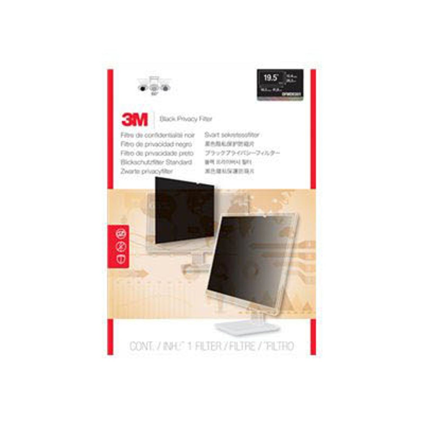 3M OFMDE001 Display-Blickschutzfolie für 49,5 cm (19,5 Zoll) | 7100083288