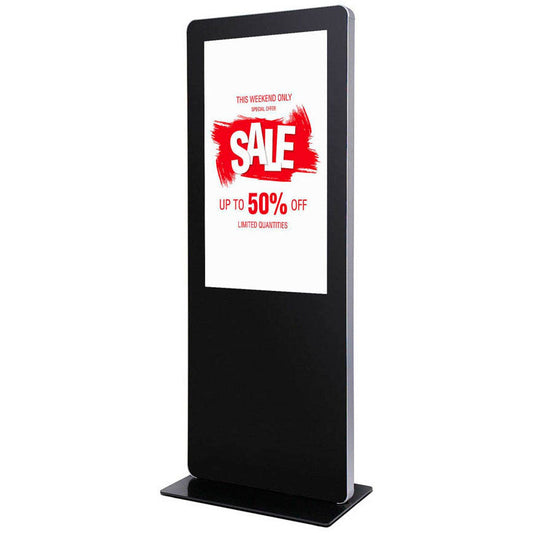 Showdown® Displays Digitales Totem abgerundet Infostele mit LED-Display 108,0 cm (43 Zoll) | DIRTOTEM43ESF