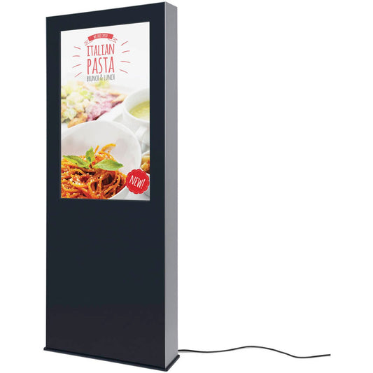 Showdown® Displays Digitale Outdoor-Stele Infostele mit LED-Display 138,7 cm (54,6 Zoll) | DIOTOTEM55ESF