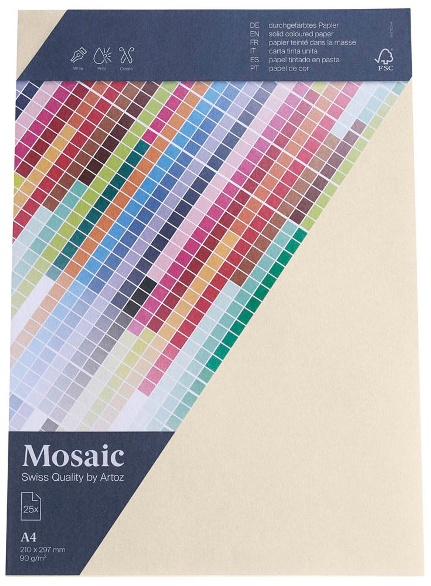 artoz Briefpapier Mosaic DIN A4 90 g/qm 25 Blatt