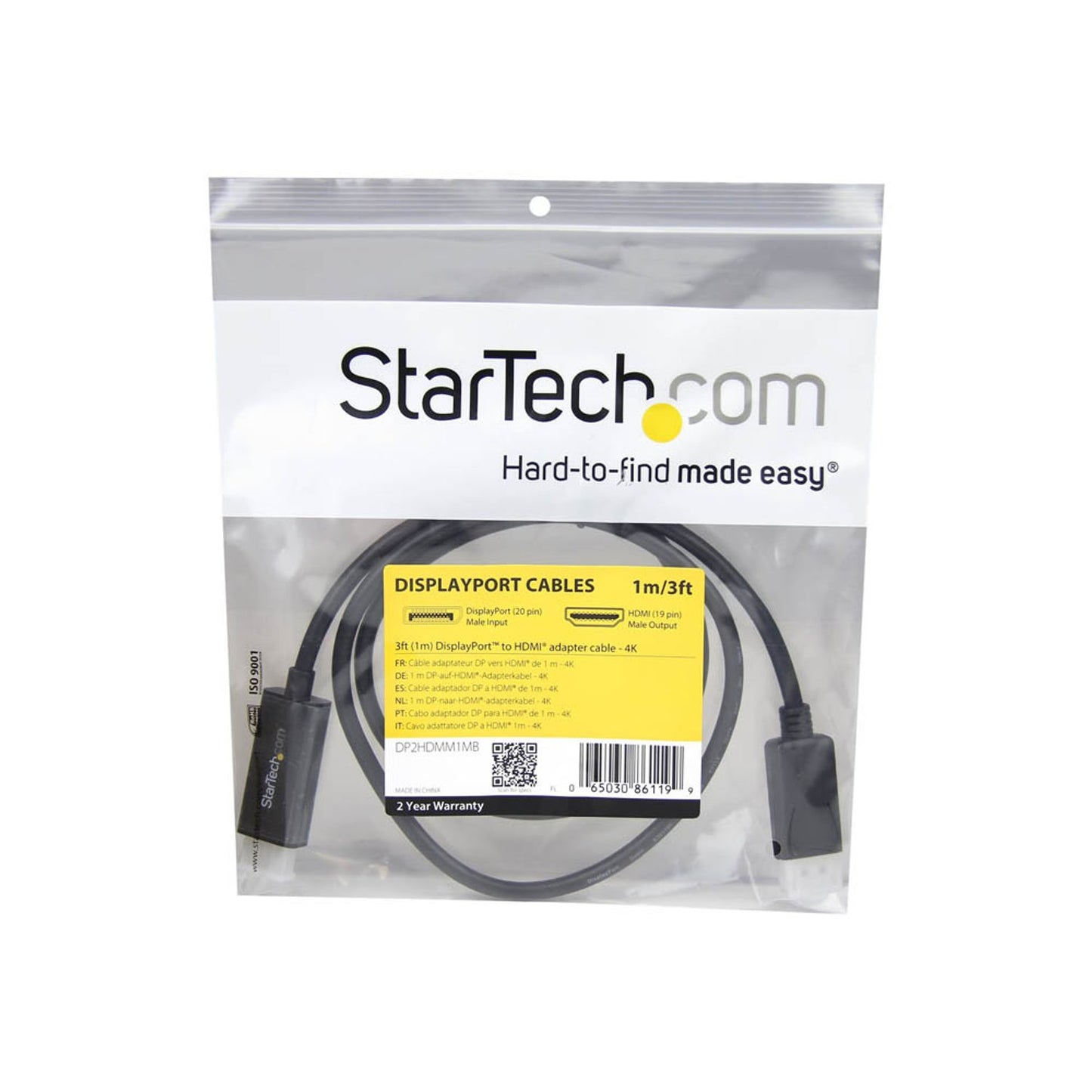 StarTech.com DisplayPort/HDMI Kabel 1,0 m schwarz | DP2HDMM1MB