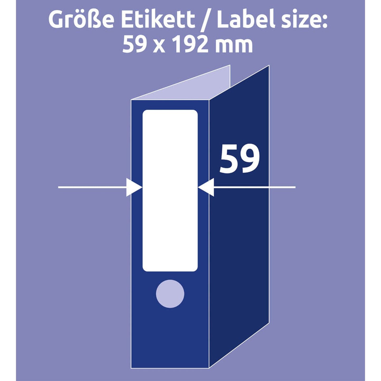 AVERY Zweckform Ordneretiketten weiß | L6061-25 | 1 Pack = 30 Blatt