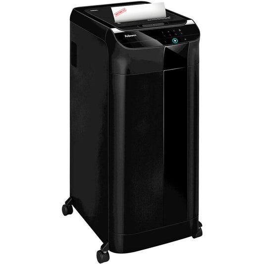 Fellowes AutoMax 600M Aktenvernichter mit Partikelschnitt P-5, 2 x 12 mm, bis , schwarz | 4657401